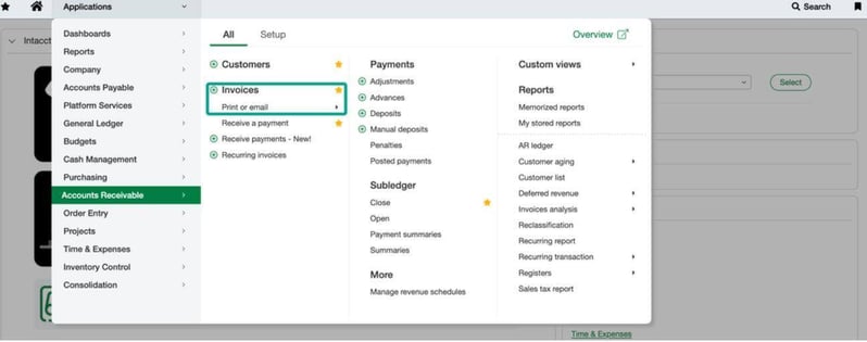 Accounts Receivable - Invoice Creation in Sage Intacct