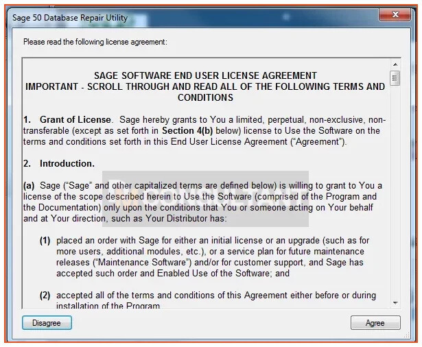 Sage 50 Database Repair Utility